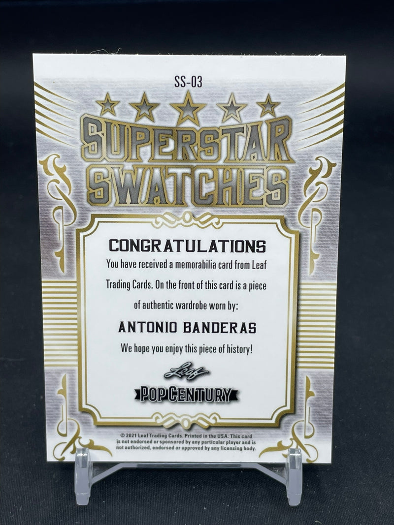 2021 LEAF POP CENTURY - SUPERSTAR SWATCHES - ANTONIO BANDERAS - #SS-03 - #'D/80 - RELIC