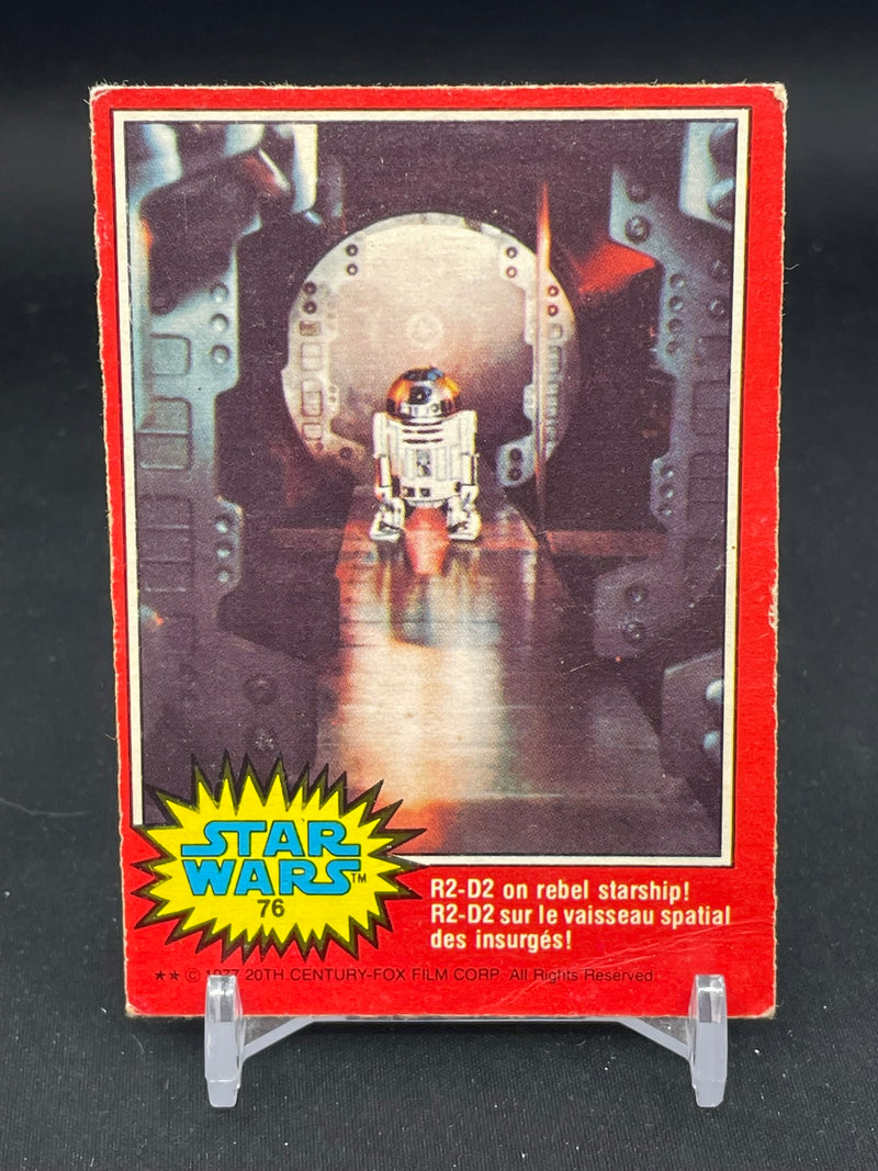 1977 O-PEE-CHEE STAR WARS - R2-D2 ON REBEL STARSHIP -
