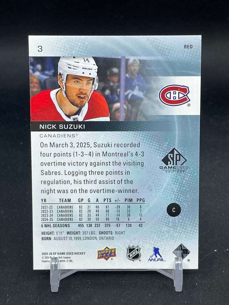 2025 UPPER DECK SP GAME USED - RED - SINGLES - SELECT YOUR PLAYER
