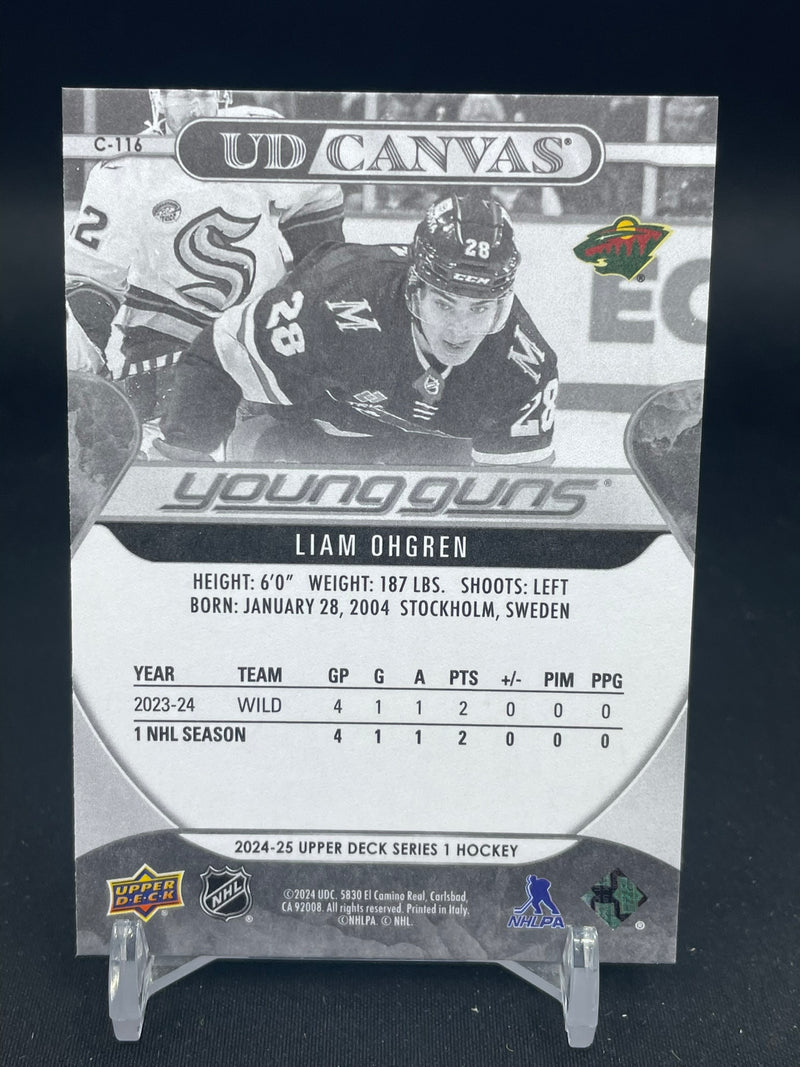2024 UPPER DECK SERIES ONE - B/W - UD CANVAS - YOUNG GUNS - L. OHGREN -