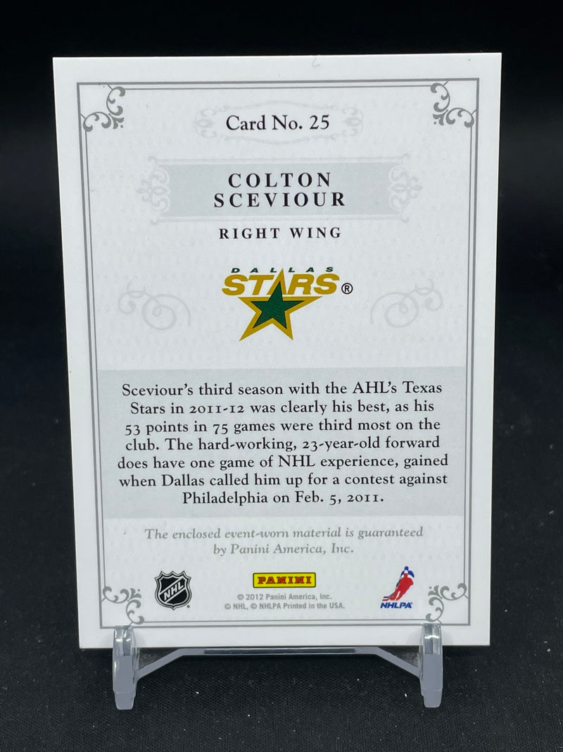2012 PANINI DOMINION - C. SCEVIOUR - #25 - #'D/10 - RELIC