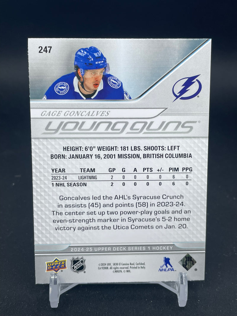 2024 UPPER DECK SERIES  ONE - YOUNG GUNS - G. GONCALVES -
