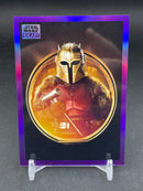 2021 TOPPS STAR WARS GALAXY - PURPLE REFRACTOR - MANDALORIAN VISIONS - #MN-5 - #'D/50