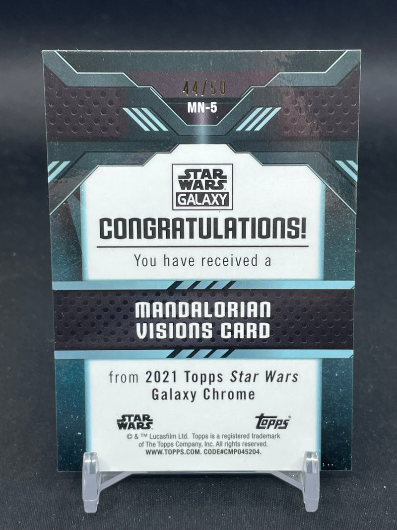 2021 TOPPS STAR WARS GALAXY - PURPLE REFRACTOR - MANDALORIAN VISIONS - #MN-5 - #'D/50