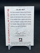 2007 IN THE GAME - GAME-USED EMBLEM - R. LUONGO -