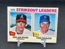 1977 O-PEE-CHEE - 1976 STRIKEOUT LEADERS - N. RYAN / T. SEAVER -