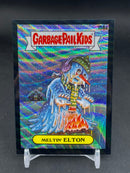 2021 TOPPS  GARBAGE PAIL KIDS - BLACK REFRACTOR - MELTIN' ELTON - #158A - #'D/99