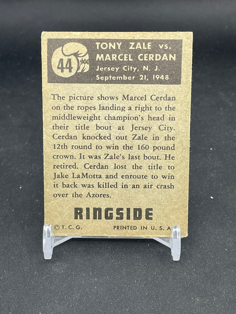 1951 TOPPS RINGSIDE - TONY ZALE VS MARCEL CERDAN -