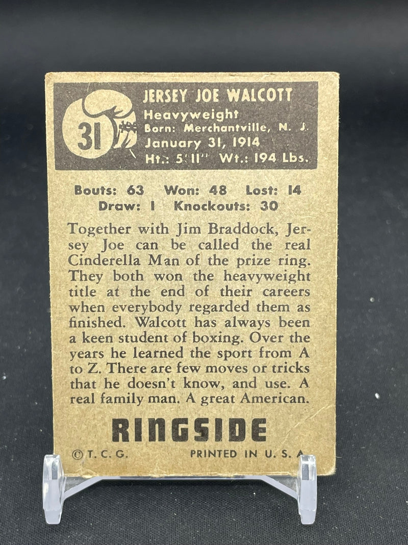 1951 TOPPS RINGSIDE - JERSEY JOE WALCOTT -