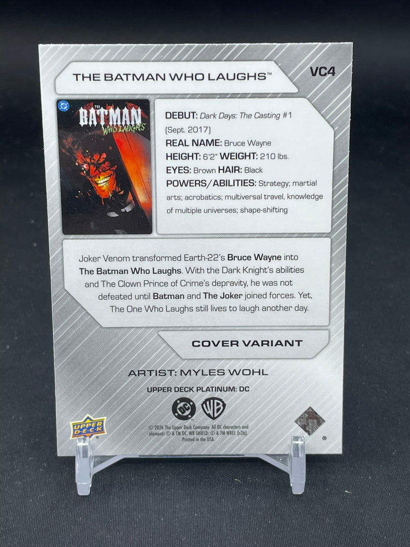 2026 UPPER DECK PLATINUM DC - COVER VARIANT - SELECT YOUR CARD