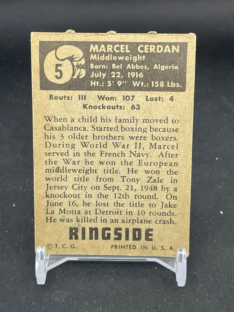 1951 TOPPS RINGSIDE - MARCEL CERDAN -