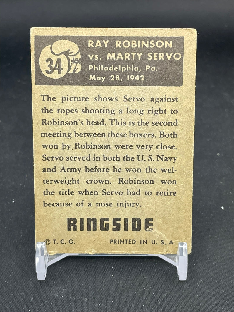 1951 TOPPS RINGSIDE - RAY ROBINSON VS. MARTY SERVO -