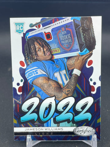 2022 PANINI CERTIFIED - CERTIFIED ROOKIE GRAFFITI - J. WILLIAMS - #2022-10 - RC