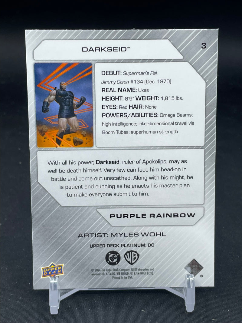 2026 UPPER DECK PLATINUM DC - PURPLE RAINBOW - DARKSEID -
