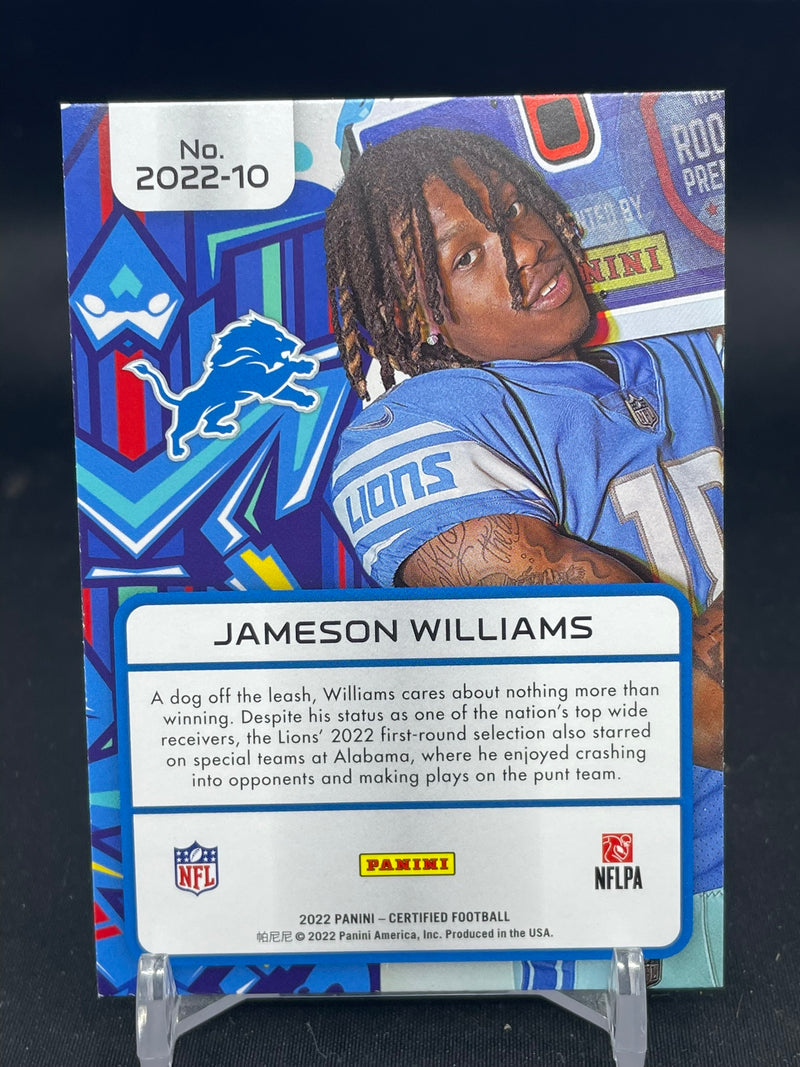 2022 PANINI CERTIFIED - CERTIFIED ROOKIE GRAFFITI - J. WILLIAMS -