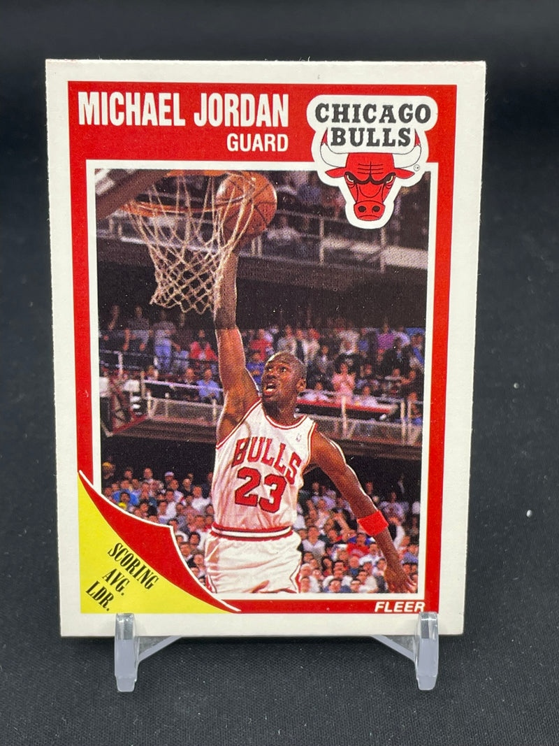 1989 FLEER - SCORING AVERAGE LEADER - M. JORDAN -