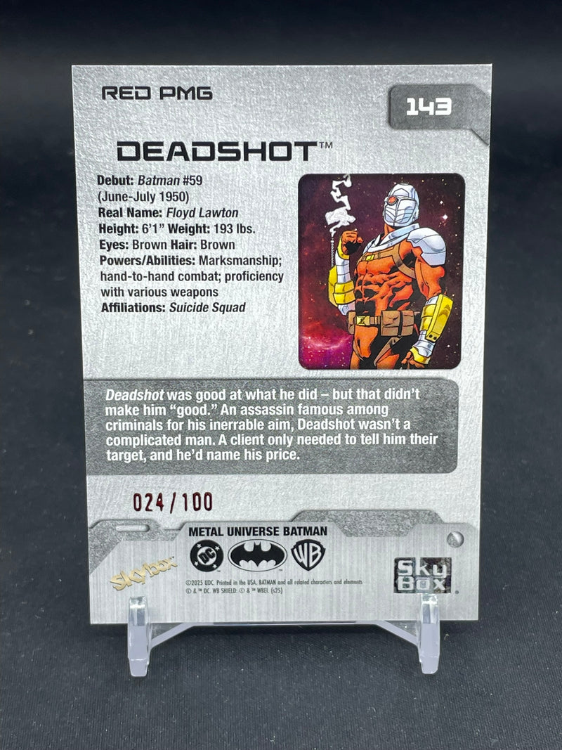 2025 UPPER DECK SKYBOX METAL UNIVERSE - RED PMG - DEADSHOT - #143 - #'D/100
