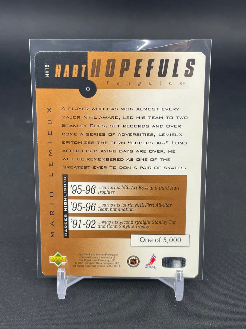 1997 UPPER DECK - HART HOPEFULS - M. LEMIEUX - #HH16 - #'D/5000