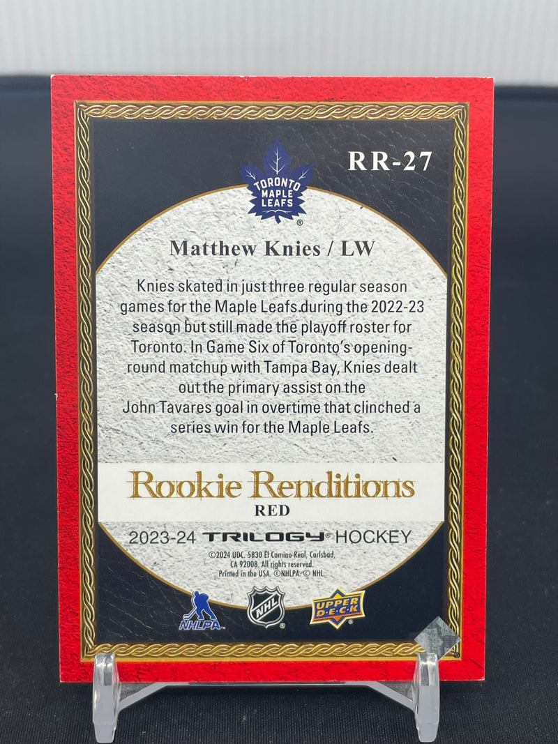 2023 UPPER DECK TRILOGY - RED - ROOKIE RENDITIONS - SINGLES - SELECT YOUR PLAYER -