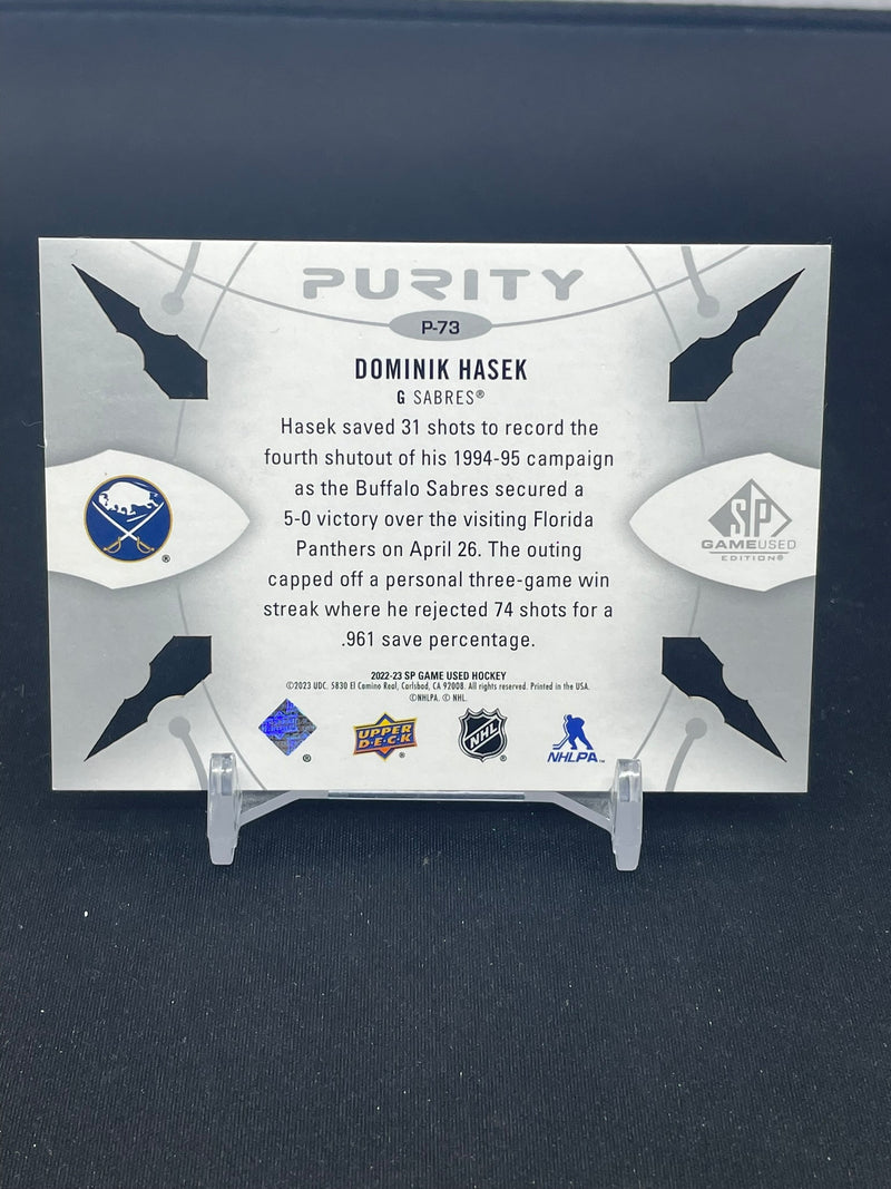 2022 UPPER DECK SP GAME USED - PURITY - D. HASEK -