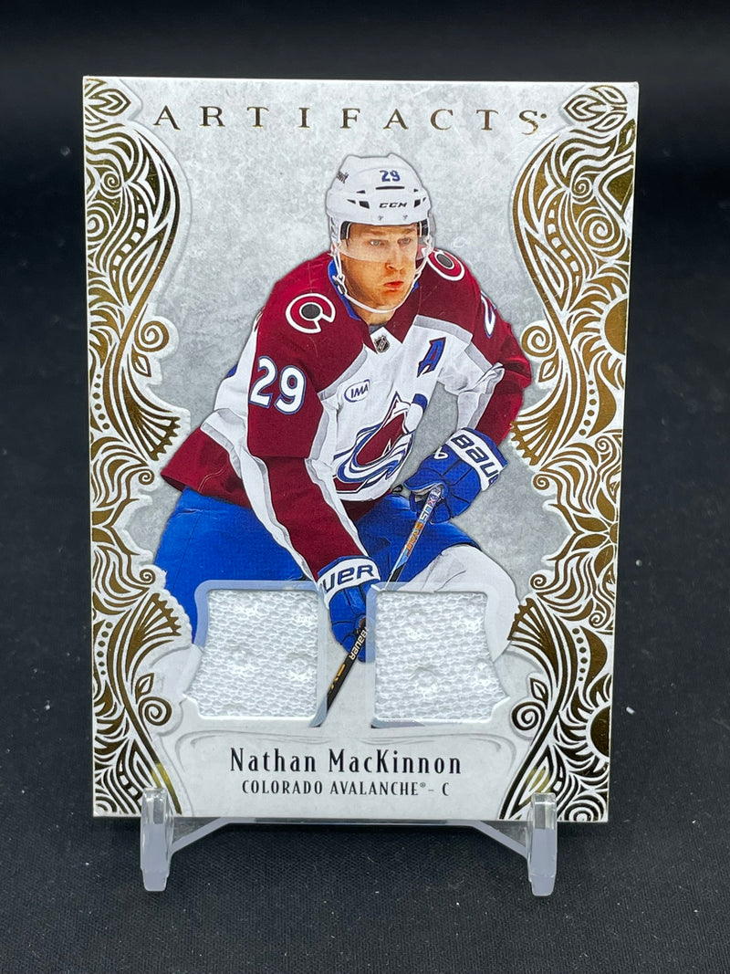 2025 UPPER DECK ARTIFACTS - GOLD MATERIAL - N. MACKINNON - #134 - #'D/199 - DUAL RELIC