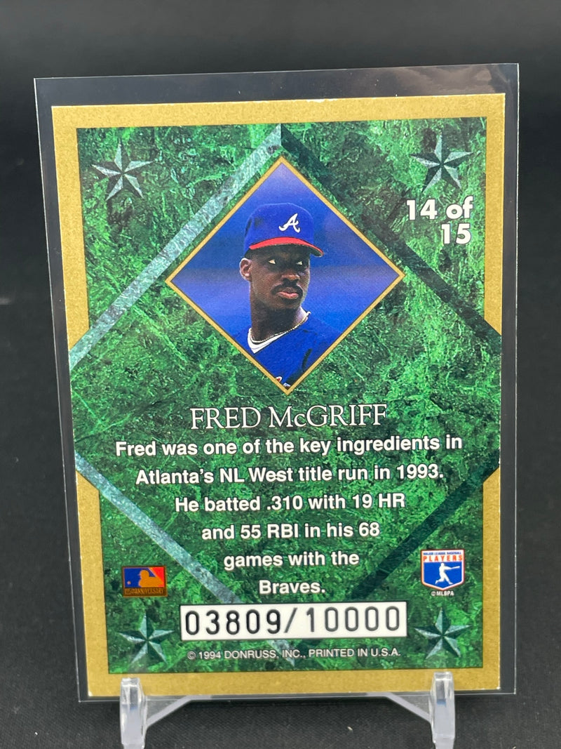 1994 DONRUSS - LEAF GOLD STARS - F. MCGRIFF - #14 - #'D/10000