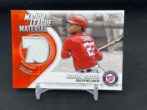 2021 TOPPS UPDATE - MAJOR LEAGUE MATERIAL - J. SOTO - #MLM-JS - RELIC
