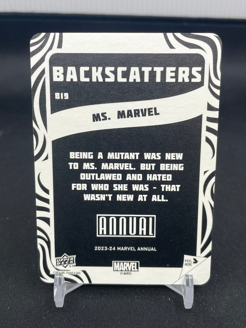 2024 UPPER DECK MARVEL ANNUAL - BACKSCATTERS - MS. MARVEL -