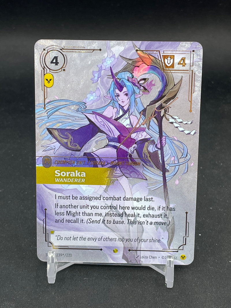 RIFTBOUND - SPIRITFORGED - SORAKA WANDERER - SIGNATURE ENGLISH OVERNUMBERED -