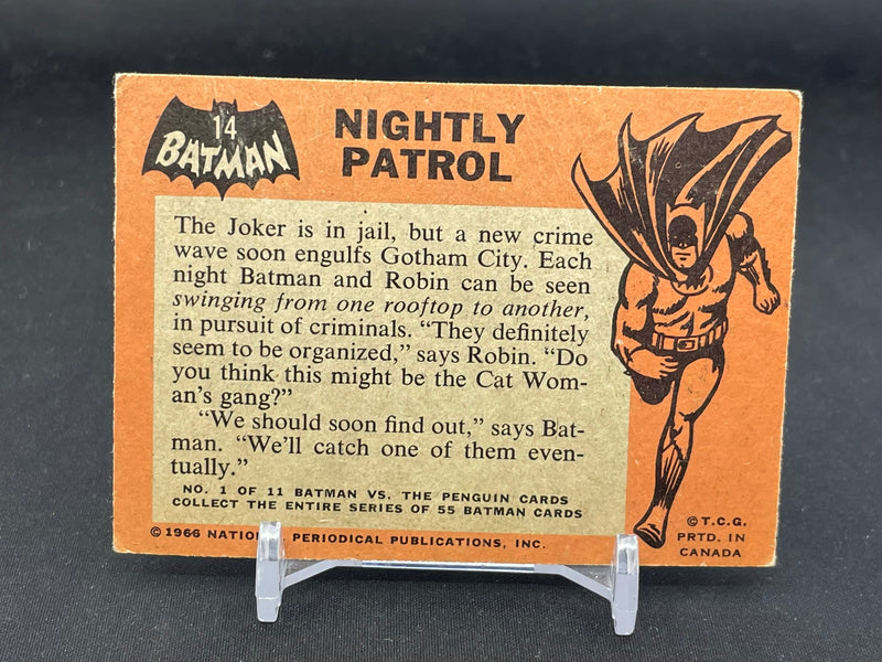 1966 O-PEE-CHEE BATMAN - NIGHTLY PATROL -