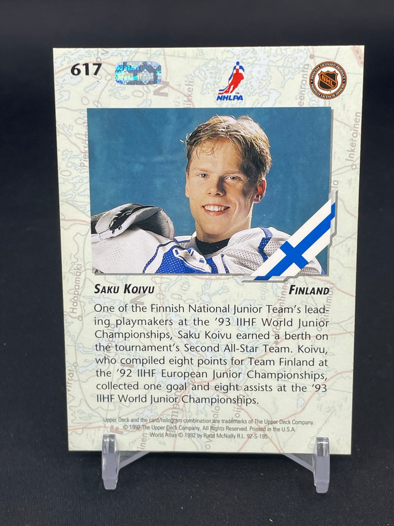 1992 UPPER DECK WORLD JUNIOR CHAMPIONSHIPS - S. KOIVU -