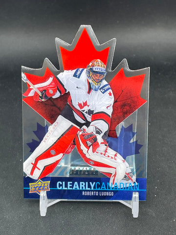 2009 UPPER DECK SERIES ONE - CLEARLY CANADIAN - R. LUONGO - #CAN-RL - #'D/100
