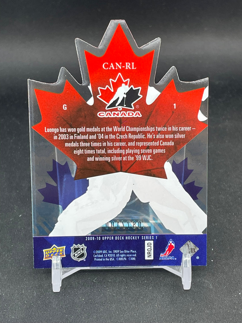 2009 UPPER DECK SERIES ONE - CLEARLY CANADIAN - R. LUONGO - #CAN-RL - #'D/100