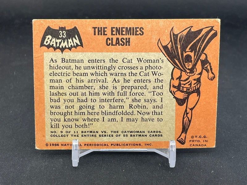 1966 O-PEE-CHEE BATMAN - THE ENEMIES CLASH -