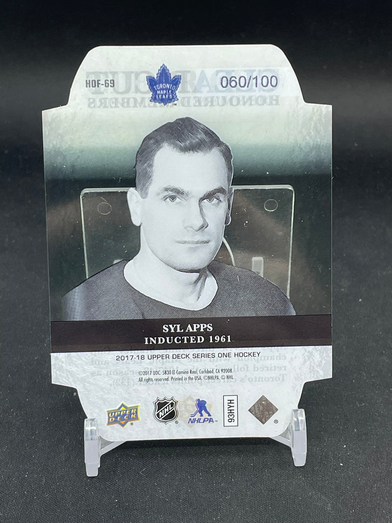 2017 UPPER DECK SERIES ONE - CLEAR CUT HONOUR MEMBERS - S. APPS - #HOF-69 - #'D/100