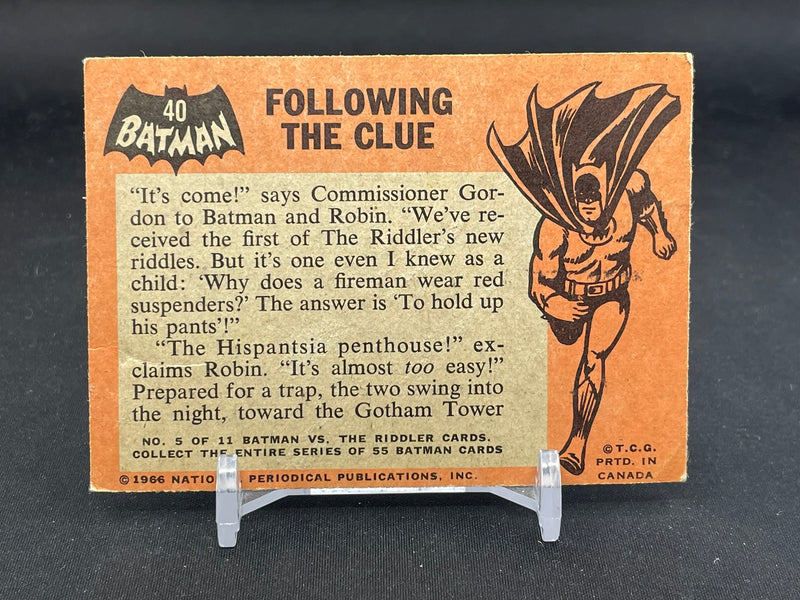 1966 O-PEE-CHEE BATMAN - FOLLOWING THE CLUE -