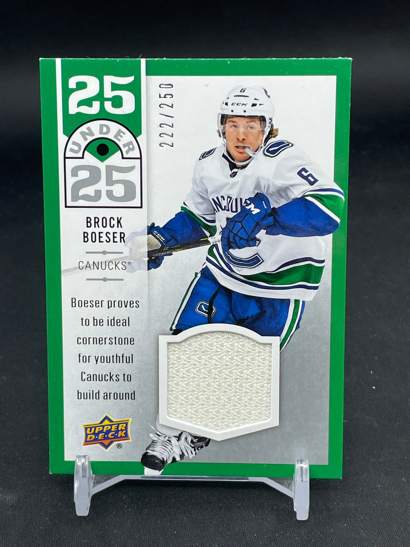 2018 UPPER DECK SERIES ONE - 25 UNDER 25 - B. BOESER - #U25-12 - #'D/250 - RELIC