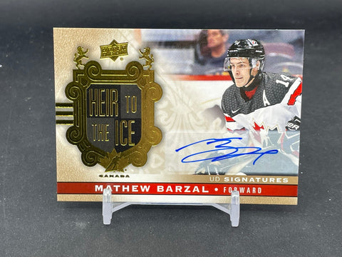 2017 UPPER DECK TEAM CANADA - HEIR TO THE ICE - M. BARZAL - #148 - AUTOGRAPH