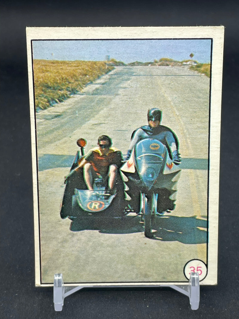 1966 O-PEE-CHEE BATMAN BAT LAFFS - BATMAN & ROBIN ON MOTORCYCLE -
