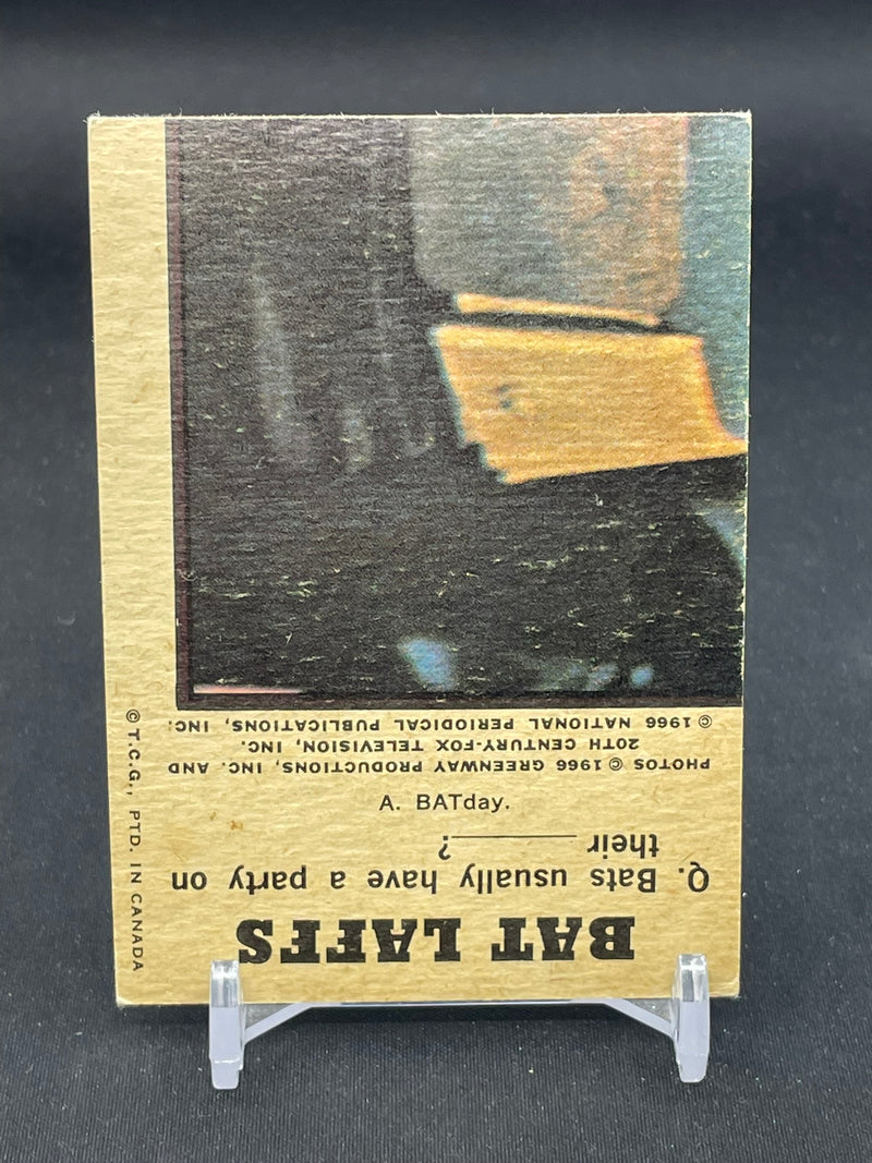 1966 O-PEE-CHEE BATMAN BAT LAFFS - BATMAN & ROBIN ON MOTORCYCLE -