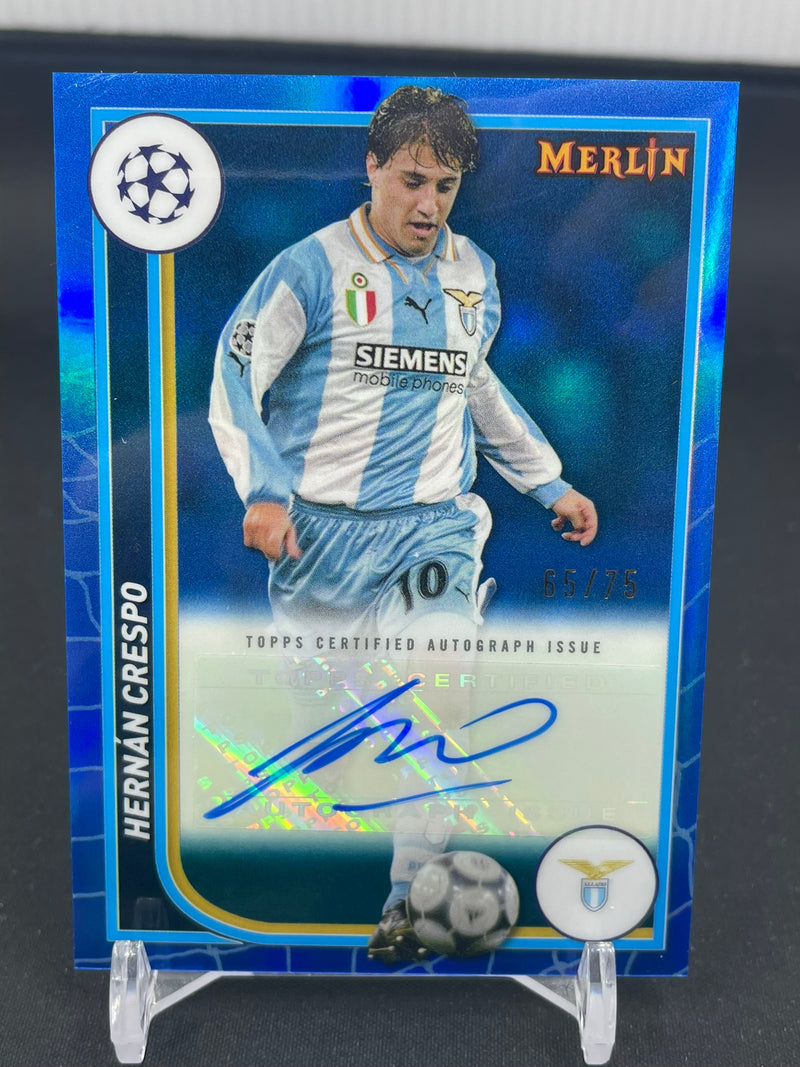 2024 TOPPS MERLIN - BLUE - H. CRESPO - #AU-HC - #'D/75 - AUTOGRAPH