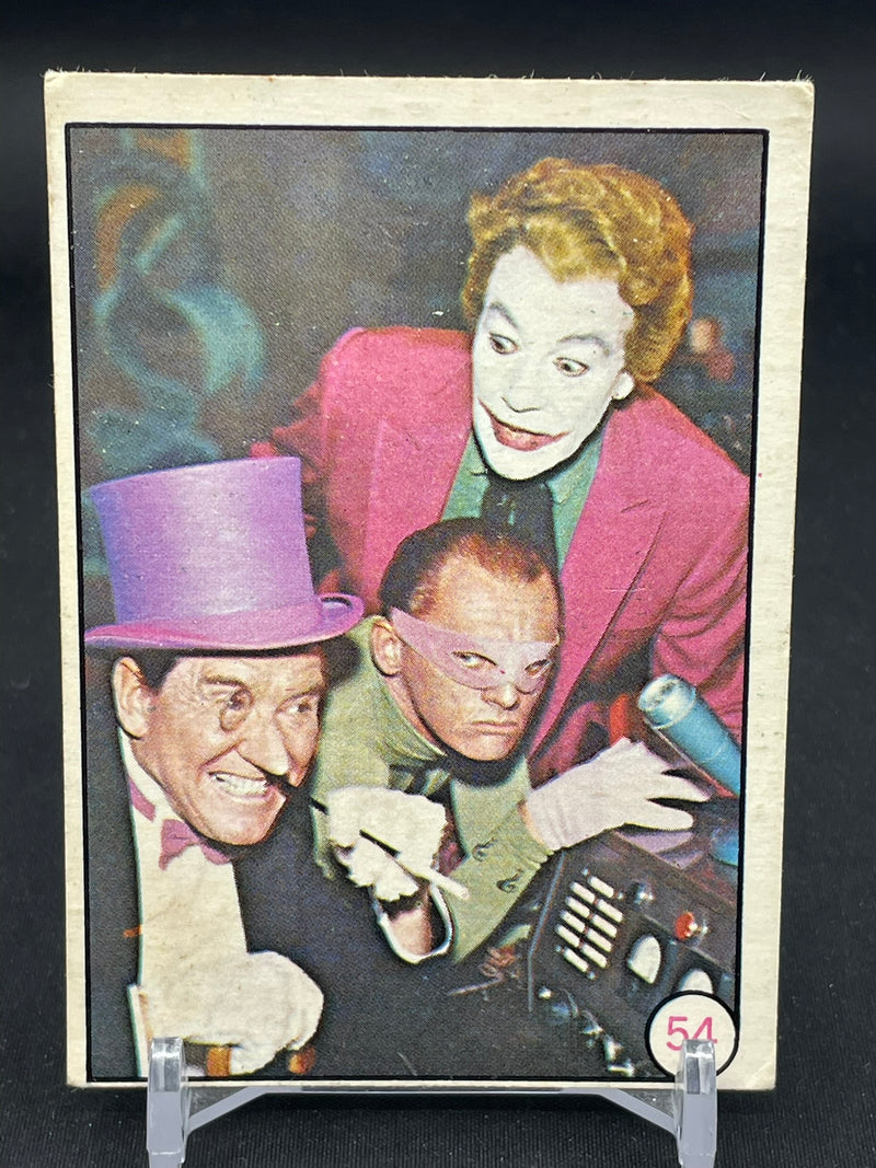 1966 O-PEE-CHEE BATMAN BAT LAFFS - PENGUIN, RIDDLER & JOKER -