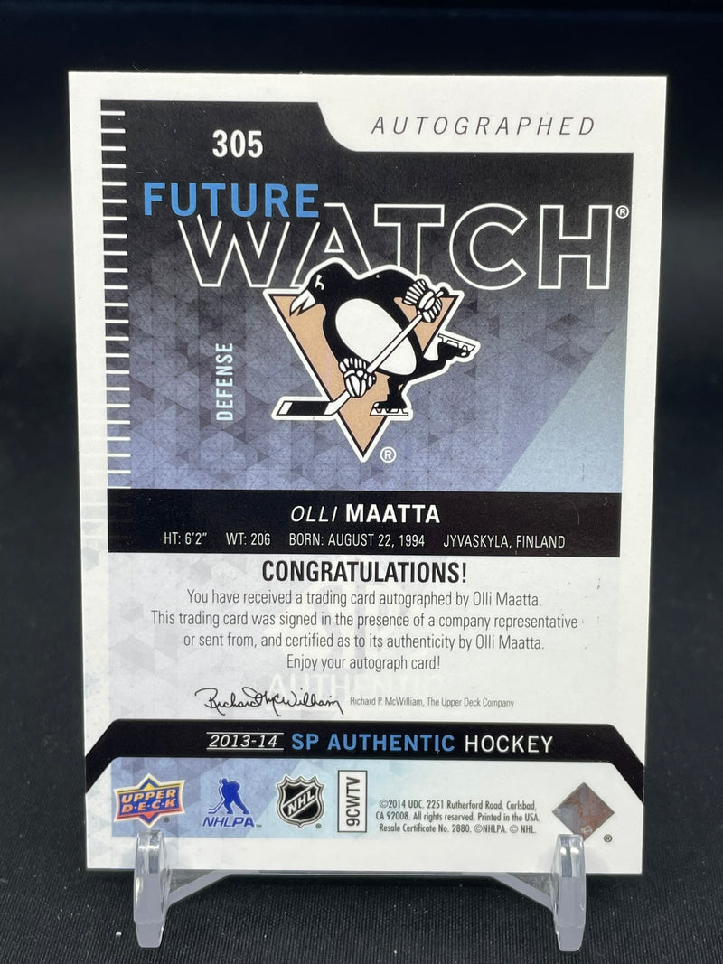 2013 UPPER DECK SP AUTHENTIC - FUTURE WATCH AUTO - O. MAATTA - #305 - #'D/999 - AUTOGRAPH - RC