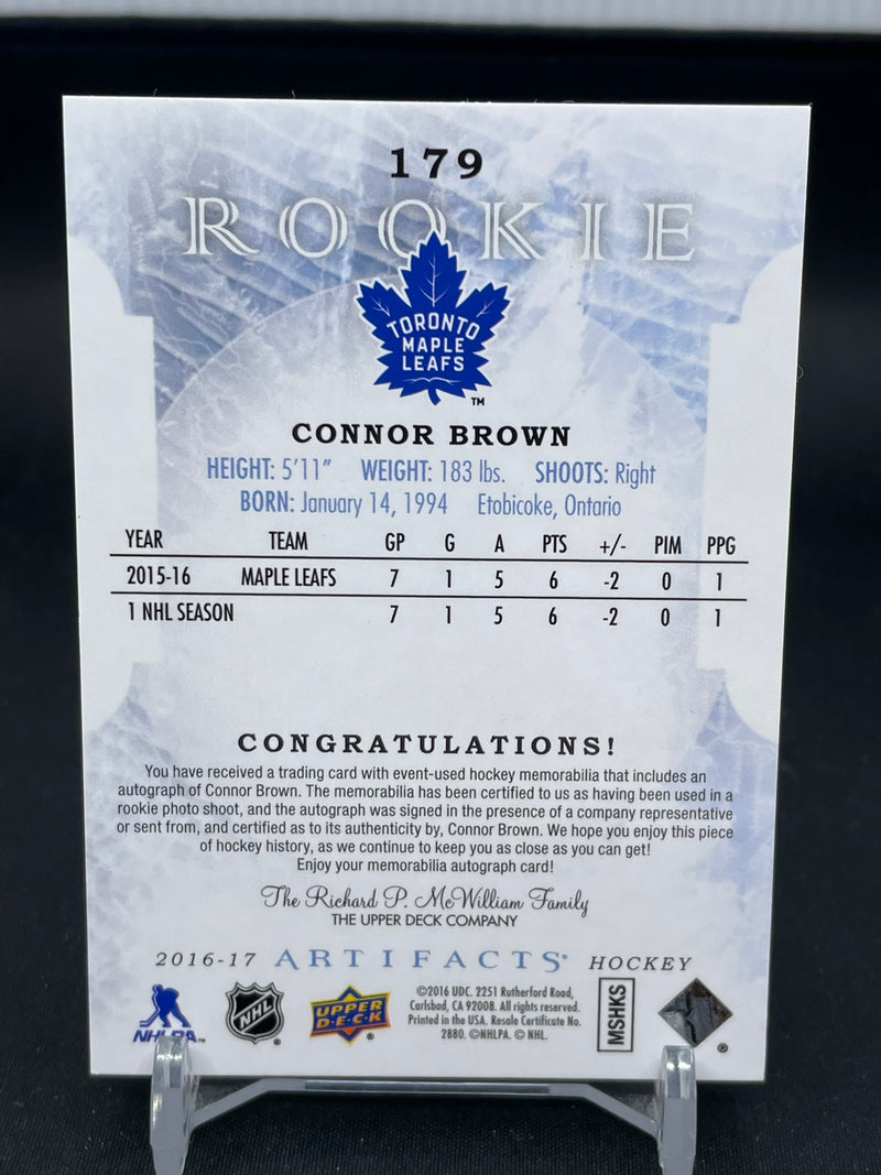 2016 UPPER DECK ARTIFACTS - GOLD - C. BROWN - #179 - #'D/15 - DUAL RELIC - AUTOGRAPH - RC