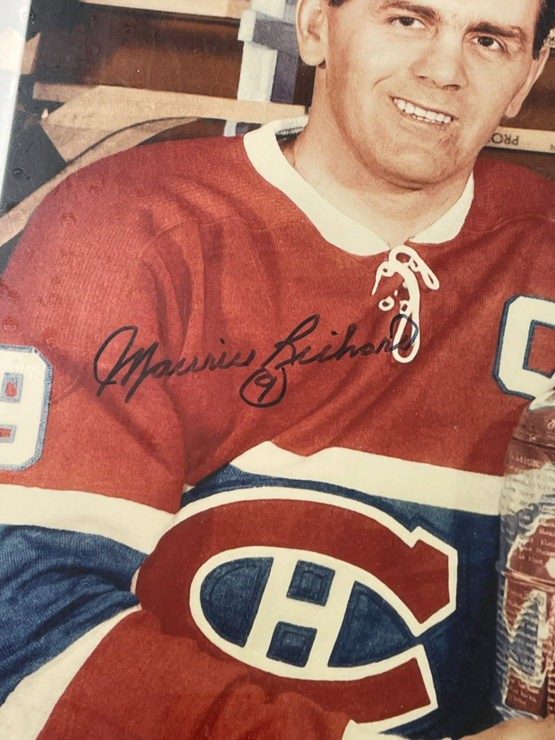 MAURICE RICHARD AUTOGRAPH FRAMED PHOTO (SHIPPING NOT AVAILABLE)