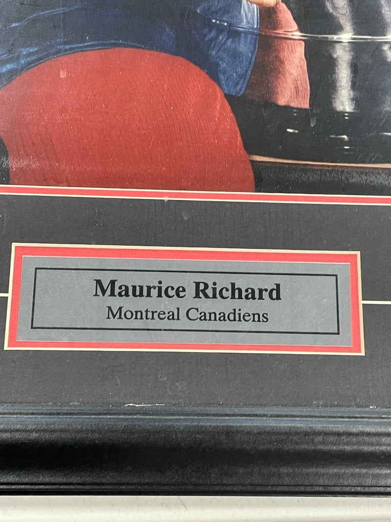 MAURICE RICHARD AUTOGRAPH FRAMED PHOTO (SHIPPING NOT AVAILABLE)