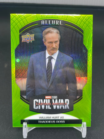2022 UPPER DECK MARVEL ALLURE - GREEN QUARTZ - W. HURT AS THADDEUS ROSS - #44 - #'D/99