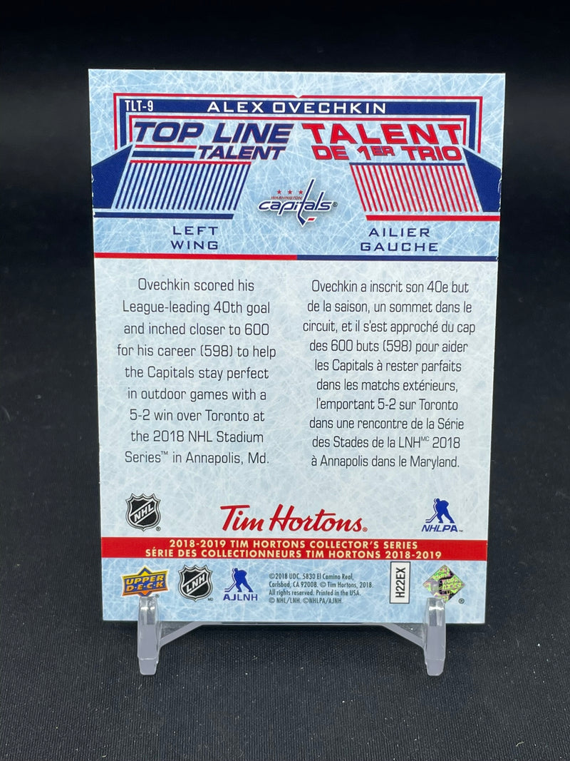 2018 UPPER DECK TIM HORTONS - TOP LINE TALENT - A. OVECHKIN -