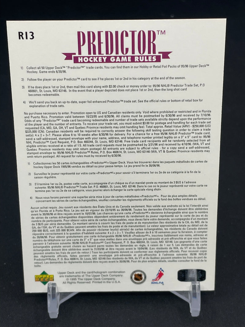 1995 UPPER DECK - SCORING PREDICTOR - W. GRETZKY -