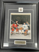 JEAN BELIVEAU & JOHNNY BOWER FRAMED PHOTO (SHIPPING NOT AVAILABLE)